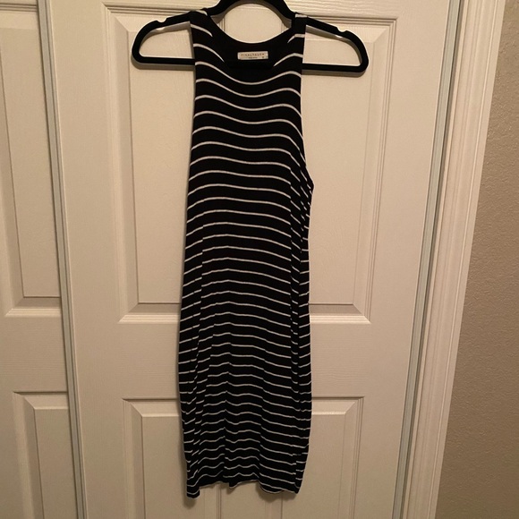 Final Touch Black and White Stripe Midi Dress - Picture 2 of 4